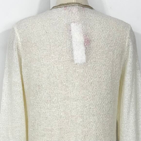 Lilly Pulitzer Yana Long Cardigan Sweater Open-Front Fringe in Coconut L NWT - Picture 6 of 10